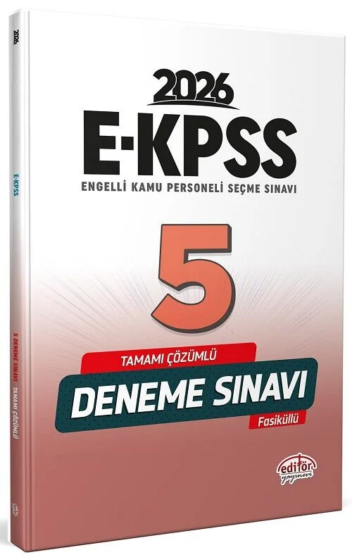 Editör 2026 EKPSS 5 Deneme Fasikül Çözümlü Editör Yayınları