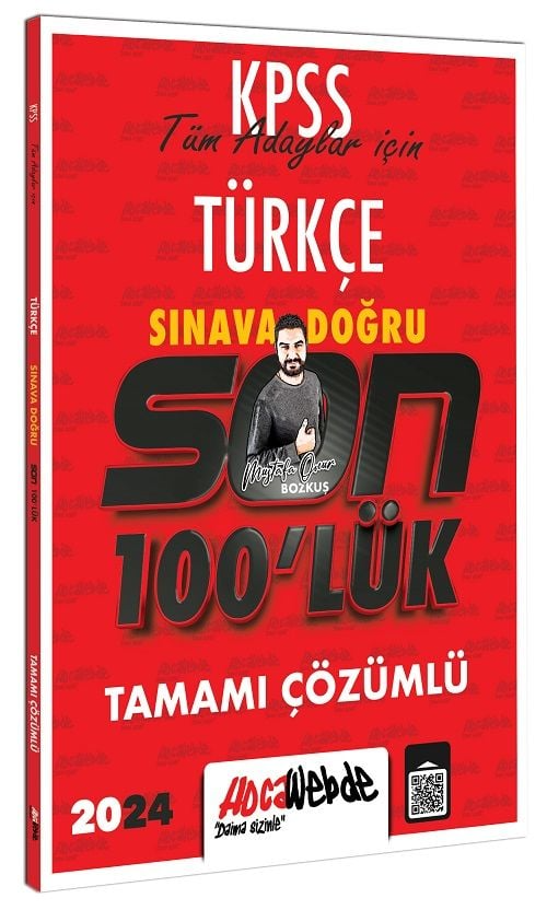 HocaWebde Yayınları KPSS Türkçe Sınava Doğru Son 100 lük Çözümlü Sorular