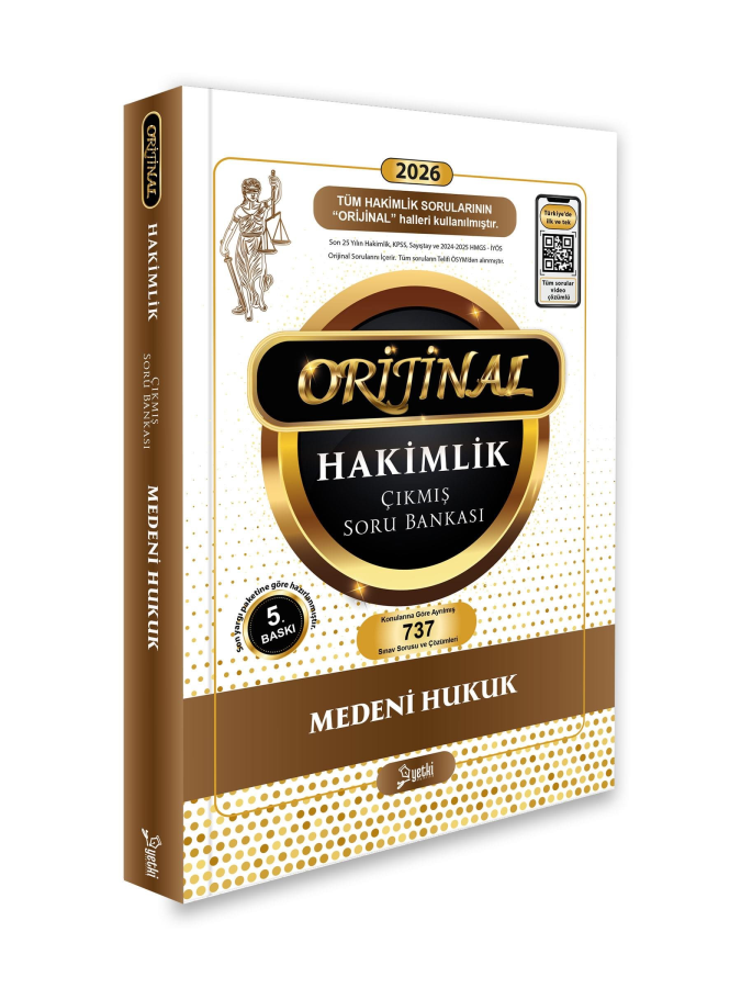 Yetki Yayınları 2026 Hakimlik Kaymakamlık KPSS İcra Müdürlüğü Medeni Hukuk ORJİNAL Çıkmış Soru Bankası