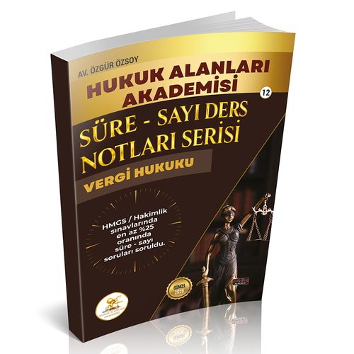 HUKAL HMGS/HAKİMLİK Süre-Sayı Ders Notları Serisi Vergi Hukuku Savaş Yayınları 2026