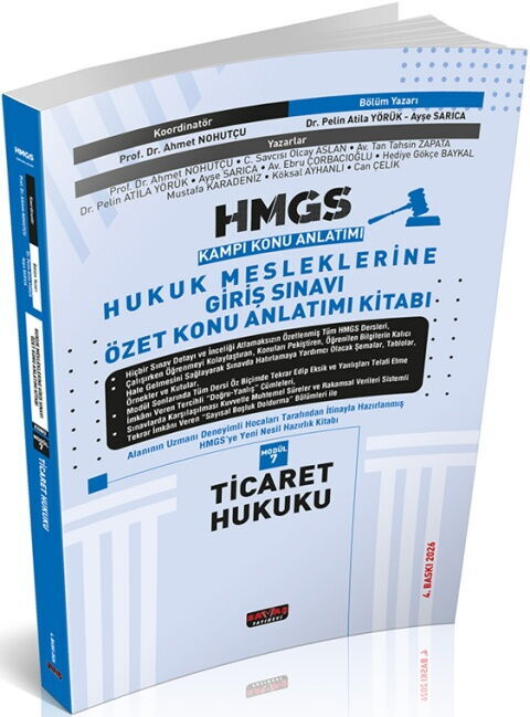 Savaş Yayınevi HMGS Özet Konu Anlatımı Ticaret Hukuku Şubat 2026 4. Baskı