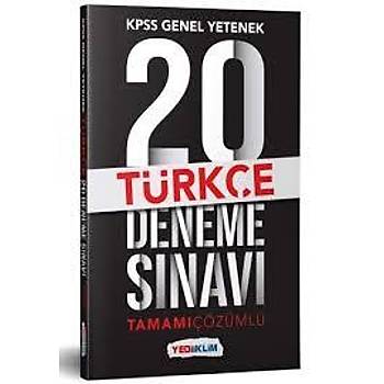 KPSS Genel Yetenek Türkçe Tamamý Çözümlü 20 Deneme Sýnavý Yediiklim Yayýnlarý