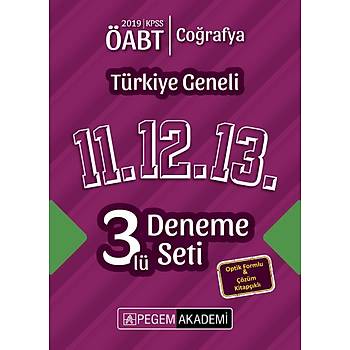 Pegem 2019 ÖABT Coðrafya Öðretmenliði Türkiye Geneli 3 Deneme (11.12.13) Pegem Akademi Yayýnlarý