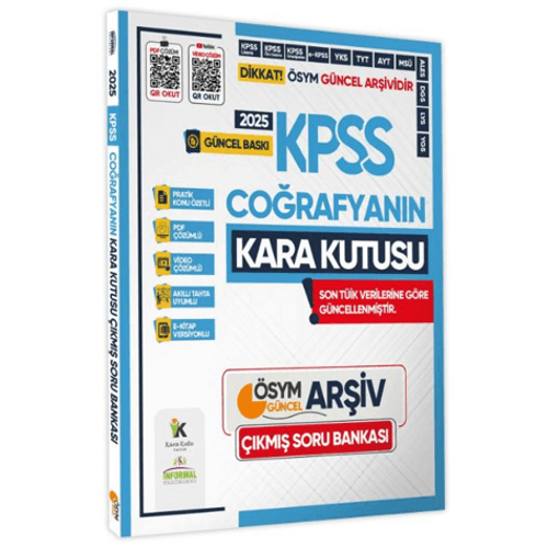 �nformal Yay�nlar� 2025 KPSS Co�rafyan�n Kara Kutusu ��km�� Sorular Soru Bankas�