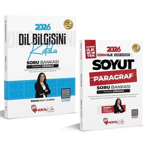 Hoca Kafas� 2026 KPSS TYT Dil Bilgisi + Paragraf Soru Bankas� 2 li Set - �znur Saat Y�ld�r�m Hoca Kafas� Yay�nlar�