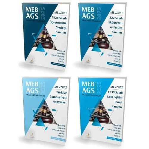 Pelikan MEB-AGS Mevzuat Bilgisi Konu Anlat�ml� Video Fasik�l 4 l� Set - Sebahattin Eker Pelikan Yay�nlar�