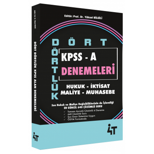 4T KPSS A Grubu Drt Drtlk 4 Deneme zml 4T Yaynlar