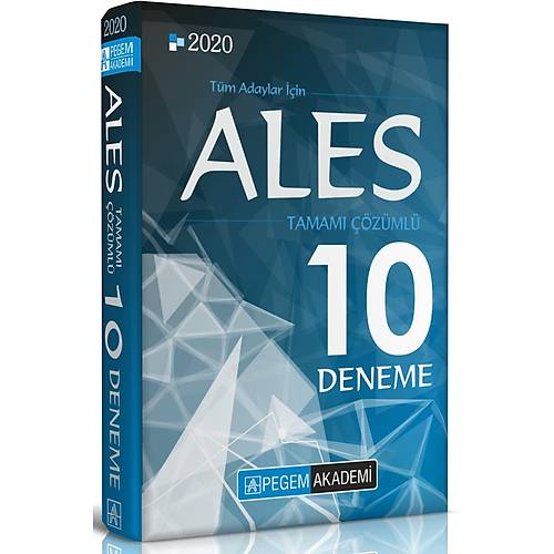 Pegem 2020 ALES 10 Deneme zml Tm Adaylar in Pegem Akademi Yaynlar