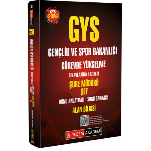 Pegem Yay�nlar� 2026 GYS Gen�lik ve Spor Bakanl��� G�revde Y�kselme S�navlar�na Haz�rl�k �ube M�d�r� �ef Konu Anlat�ml� Soru Bankas� Alan Bilgisi