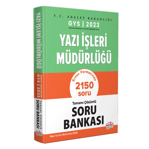 Editr Yaynevi 2023 T.C. Adalet Bakanl Yaz leri Mdrl GYS Tamam zml Soru Bankas