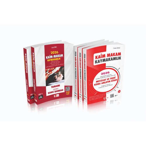 Kaim Makam Kaymakaml�k Mevzuat ve Teori Konu Anlat�m Kitab�  + Kaim Makam Kaymakaml�k Mevzuat ve Teori ��z�ml� Soru Bankas� Celal Araz 2026