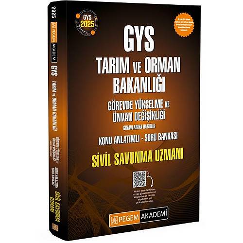 2025 GYS Tar�m ve Orman Bakanl��� G�revde Y�kselme S�navlar�na Haz�rl�k Konu Anlat�ml� Soru Bankas� - S�V�L SAVUNMA UZMANI