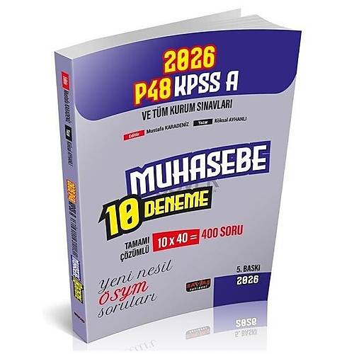 Sava� 2026 KPSS A Grubu P48 Muhasebe 10 Deneme ��z�ml� 5. Bask� - K�ksal Ayhanl� Sava� Yay�nlar�