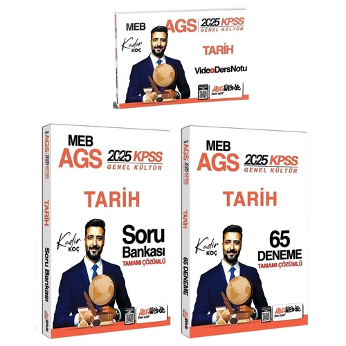 HocaWebde 2025 KPSS MEB-AGS Tarih Video Ders Notu + Soru Bankas� + 65 Deneme 3 l� Set - Kadir Ko� HocaWebde Yay�nlar�