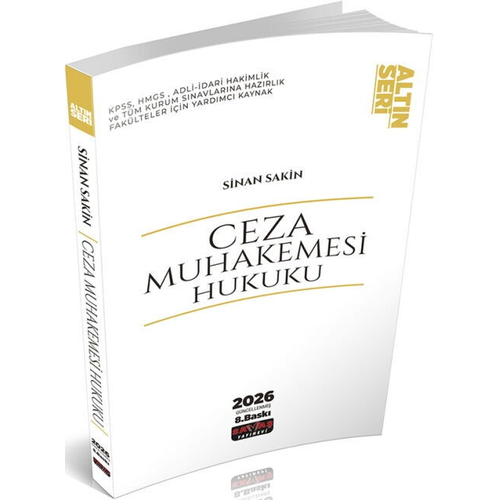 Ceza Muhakemesi Hukuku Konu Anlat�m� - Sinan Sakin Sava� Yay�nlar�