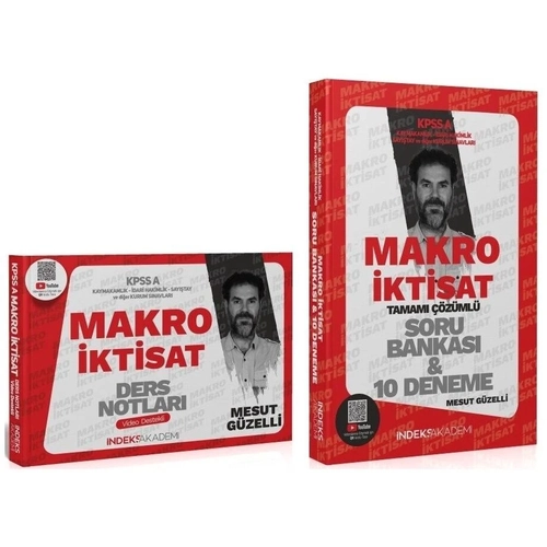 �ndeks Akademi 2025 KPSS A Grubu Makro �ktisat Video Ders Notlar� + Soru Bankas� 2 li Set - Mesut G�zelli �ndeks Akademi Yay�nc�l�k