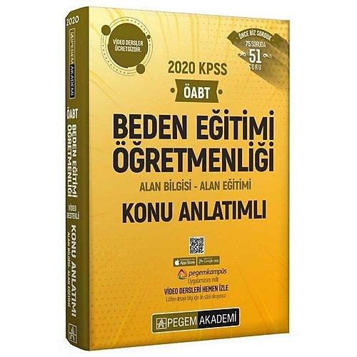 Pegem 2020 ABT Beden Eitimi retmenlii Konu Anlatml Pegem Akademi Yaynlar