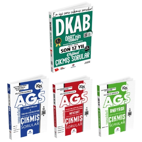 Dizgi Kitap 2025 �ABT nin Rehberi Din K�lt�r� ve Ahlak Bilgisi + AGS E�itimin Temelleri ve T�rk Milli E�itim Sistemi + Mevzuat + Anayasa ��km�� Sorular 4 l� Set - Adem Hakan Dizgi Kitap Yay�nlar�
