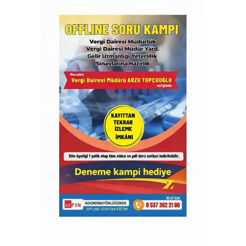 Vergi Dairesi M�d�rl�k ve Vergi Dairesi M�d�r Yard�mc�l��� - Gelir Uzmanl��� Yeterlilik S�navlar� OFFLINE Soru Kamp� 2026
