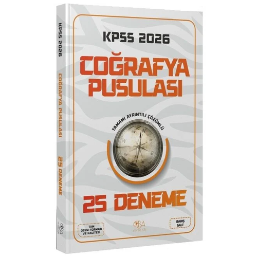 CBA Yay�nlar� 2026 KPSS Co�rafya Pusulas� 25 Deneme ��z�ml� Bar�� Salt CBA Akademi