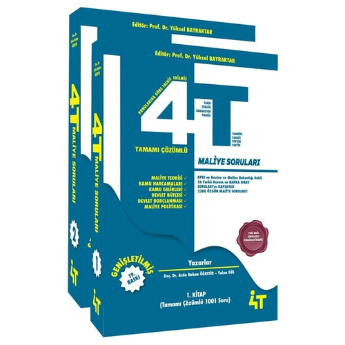 4T Yaynlar KPSS A Grubu 4T Maliye Sorular Soru Bankas 19. Bask - Arda Hakan retir 4T Yaynlar