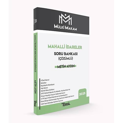 M�LK� MAKAM Mahalli �dareler Soru Bankas� (��z�ml�) Metin Ayd�n Temsil Kitap