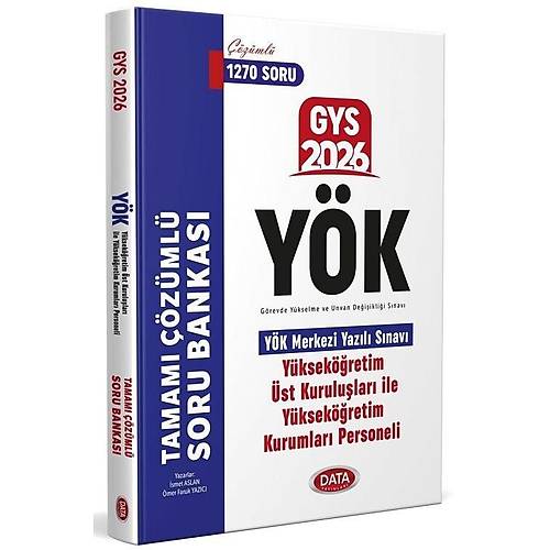 Data 2026 GYS Y�K Y�ksek��retim Kurumlar� Personeli Soru Bankas� ��z�ml� G�revde Y�kselme Data Yay�nlar�