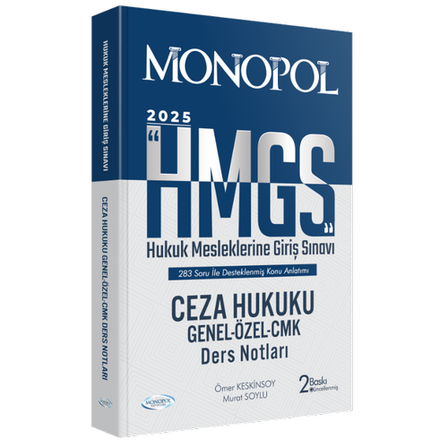 Monopol 2025 HMGS Ceza Hukuku, Genel-zel-CMK Ders Notlar - mer Keskinsoy, Murat Soylu Monopol Yaynlar