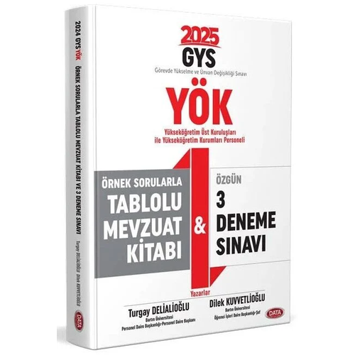 Data Yay�nlar� 2025 Y�K �st Kurulu�lar� ile Y�K Personeli GYS �rnek Sorularla Tablolu Mevzuat Kitab� ve 3 Deneme S�nav�