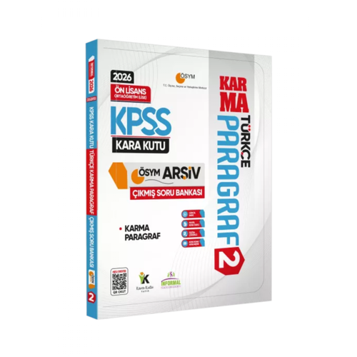 2026 KPSS �nlisans/Orta��retim T�rk�enin Kara Kutusu PARAGRAF 2 KARMA �SYM ��km�� Soru Bankas� �nformal Yay�nlar�