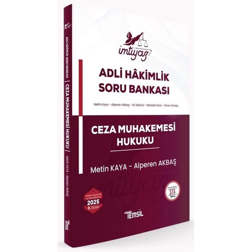 2025 �MT�YAZ Adli �dari Hakimlik Ceza Muhakemesi Hukuku Soru Bankas� - Metin Kaya Temsil Kitap Yay�nlar�