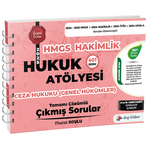 S�per Fiyat!! Dizgi Kitap 2025 Hukuk At�lyesi HMGS Hakimlik Ceza Hukuku Genel H�k�mler ��km�� Sorular ��z�ml� Murat Soylu