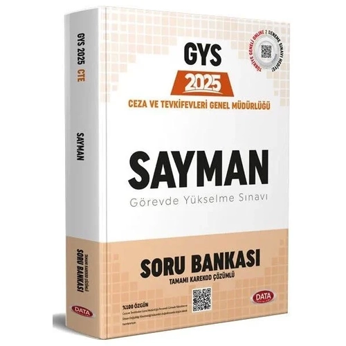 Data 2025 GYS Ceza ve Tevkifevleri Sayman Soru Bankas� G�revde Y�kselme Data Yay�nlar�