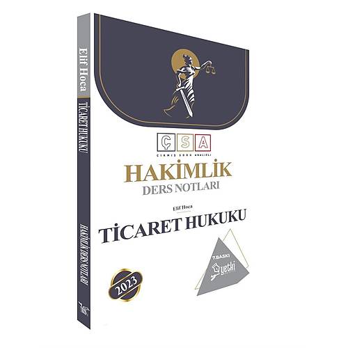 SA Ticaret Hukuku Hakimlik Ders Notlar Yetki Yaynlar 2023