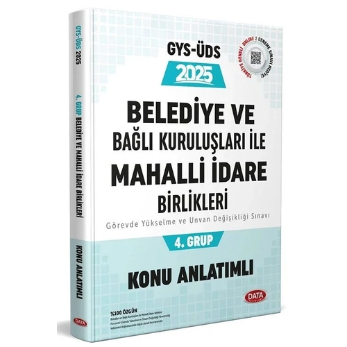 Data 2025 GYS �DS Belediye ve Ba�l� Kurulu�lar� ile Mahalli �dare Birlikleri 4. Grup Konu Anlat�ml� G�revde Y�kselme �nvan De�i�ikli�i Data Yay�nlar�