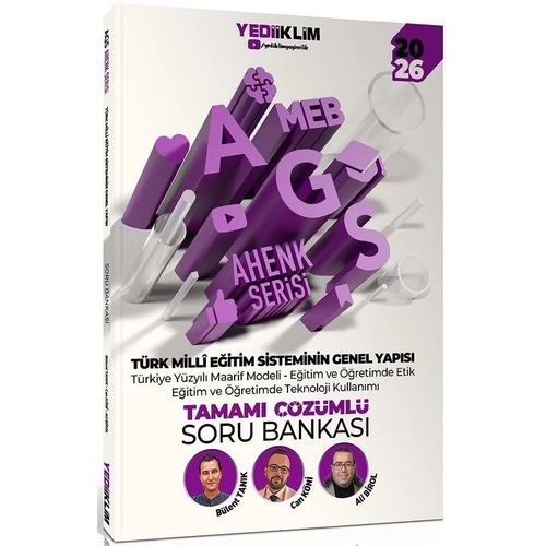 Yediiklim 2026 MEB-AGS T�rk Milli E�itim Sisteminin Genel Yap�s� Soru Bankas� ��z�ml� Ahenk Serisi - B�lent Tan�k, Can K�ni, Ali Birol Yediiklim Yay�nlar�