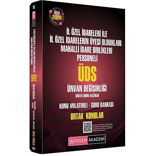 Pegem Akademi 2026 �DS �l �zel �dareleri ile �l �zel �darelerin �yesi Olduklar� Mahalli �dare Birlikleri Personeli Konu Anlat�ml� Soru Bankas�-Ortak Konular