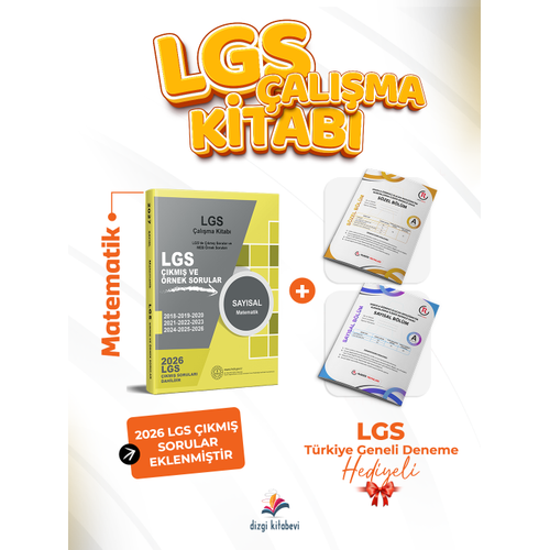 Dizgi Kitap 2027 MEB LGS Say�sal Matematik �al��ma Kitab� ��km�� Sorular ve �rnek Sorular - LGS TG Deneme Hediyeli