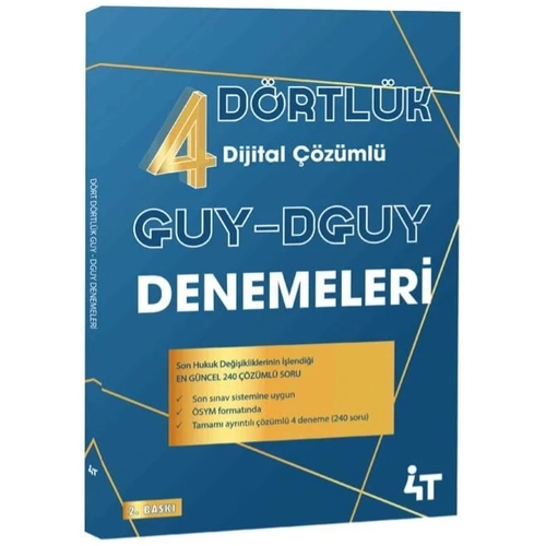 4T Yay�nlar� GUY DGUY D�rt D�rtl�k 4 Deneme ��z�ml� 4T Yay�nlar�