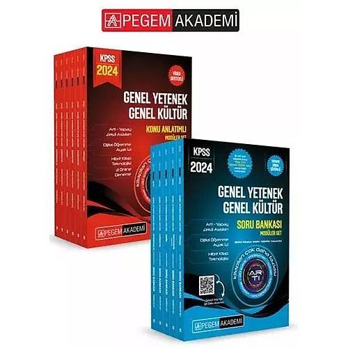 Pegem Akademi 2024 KPSS GY GK Lisans Konu Anlatml Modler Set (6 Kitap) + 2024 KPSS GY GK Tamam zml Soru Bankas Seti - 5 Kitap Seti (2.Set Toplam 11 Kitap)