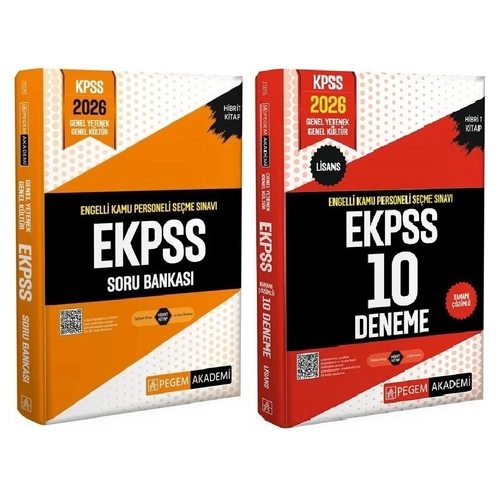 Pegem 2026 EKPSS Soru Bankas + 10 Deneme 2 li Set Pegem Akademi Yaynlar