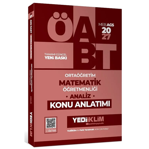 Yediiklim 2027 �ABT MEB-AGS Lise Orta��retim Matematik ��retmenli�i Analiz Konu Anlat�m� Yediiklim Yay�nlar�