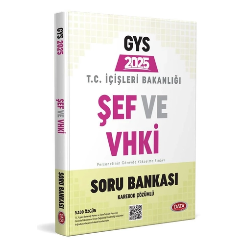 Data Yay�nlar� T.C. ��i�leri Bakanl��� VHK� ve �efim'e �zel GYS Soru Bankas� - Karekod ��z�ml�