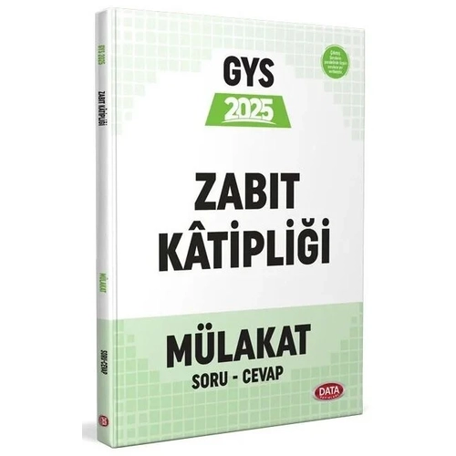 Data 2025 Zabt Katiplii Mlakat Snavna Hazrlk Soru-Cevap Kitab Data Yaynlar