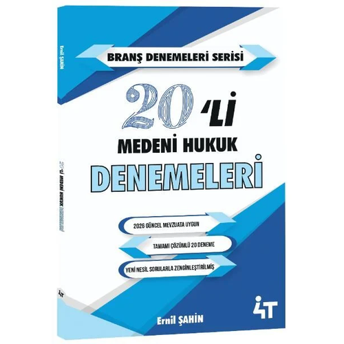 4T Yay�nlar� 2026 KPSS A Grubu Medeni Hukuk 20'li Deneme Ernil �ahin