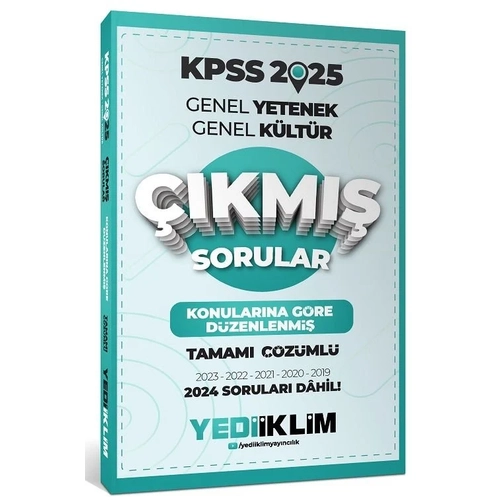 Yediiklim 2025 KPSS Genel Yetenek Genel K�lt�r ��km�� Sorular Konular�na G�re ��z�ml� Yediiklim Yay�nlar�