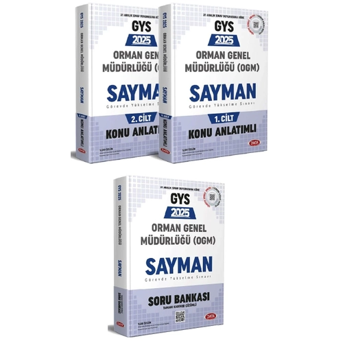 Data 2025 GYS Orman Genel M�d�rl��� Sayman Konu + Soru Bankas� 2 li Set G�revde Y�kselme Data Yay�nlar�