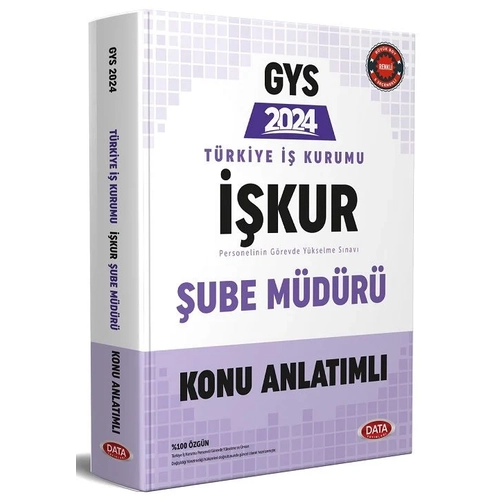 Data 2024 GYS KUR Trkiye  Kurumu ube Mdr Konu Anlatml Hazrlk Kitab Grevde Ykselme Data Yaynlar