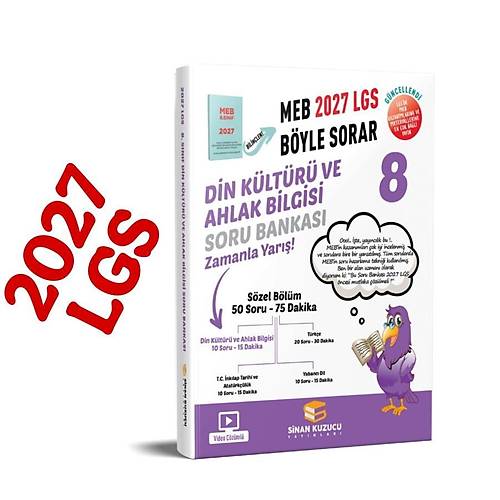 Sinan Kuzucu Yay�nlar� 2027 8. S�n�f Din K�lt�r� ve Ahlak Bilgisi Soru Bankas�