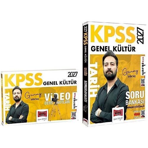 Yarg� 2027 KPSS Tarih Video Ders Notlar� + Soru Bankas� 2 li Set - G�nay G�kta� Yarg� Yay�nlar�